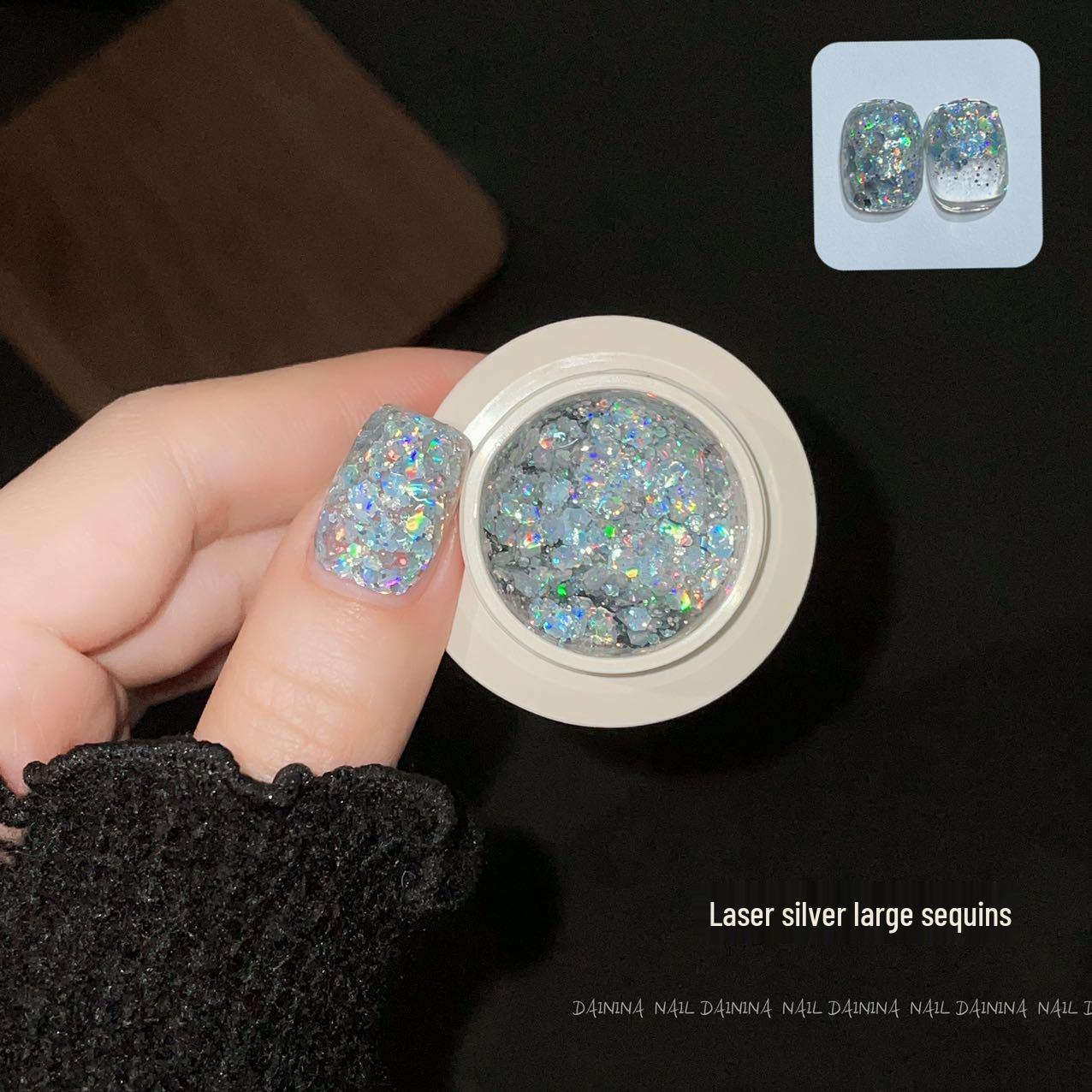 2025 Осень/Зима Стойкий серебристый глиттерный гель для ногтей для сверкающего нейл-арта и накладных ногтей
2025 Осень/Зима Стойкий серебристый глиттерный гель для ногтей для сверкающего нейл-арта и накладных ногтей