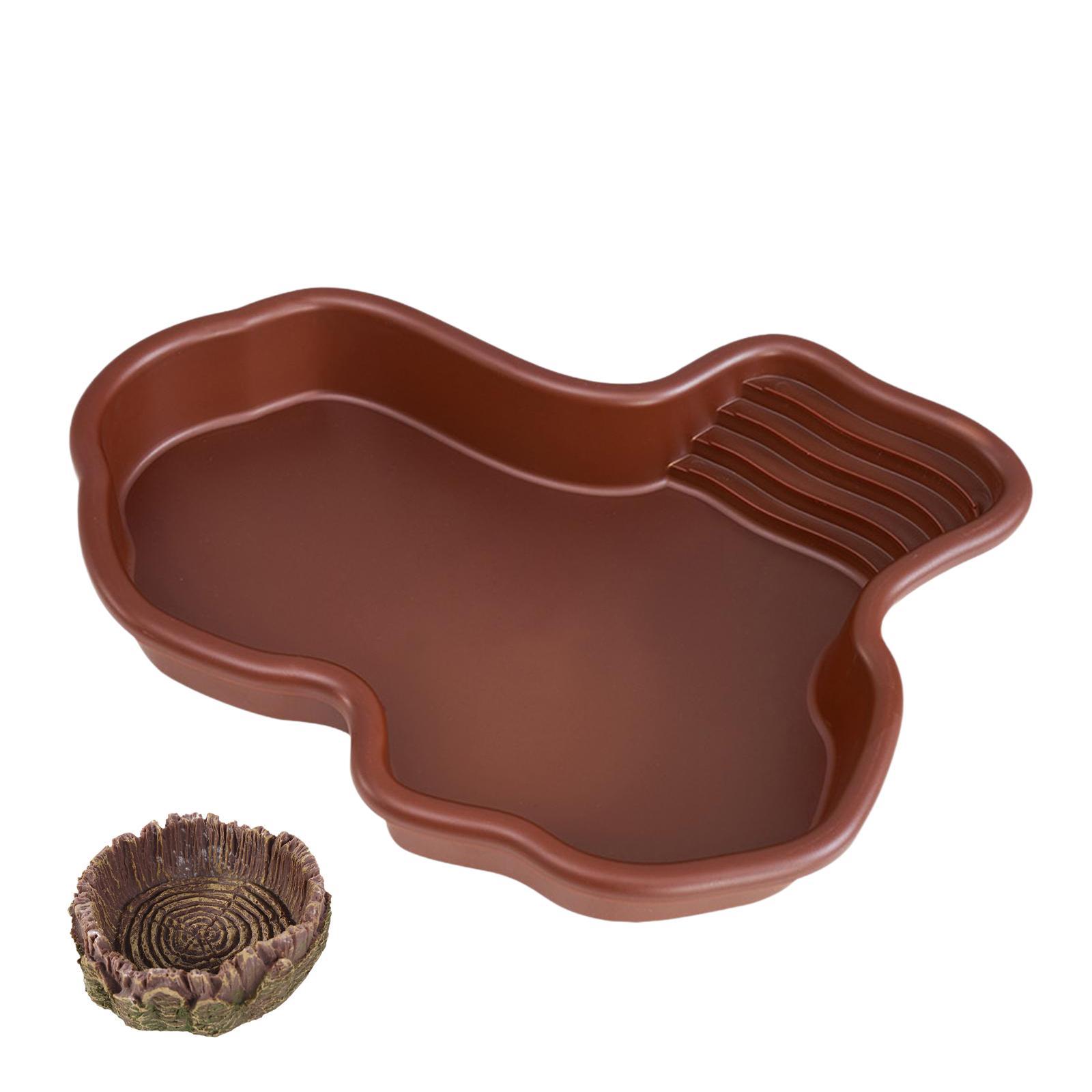 Reptile Feeding Water Bowl with Ramp Decorative Aquarium Ornament Reptile Feeding Dish for Frogs Turtle Pet Supplies Snake Rest
Reptile Feeding Water Bowl with Ramp Decorative Aquarium Ornament Reptile Feeding Dish for Frogs Turtle Pet Supplies Snake Rest