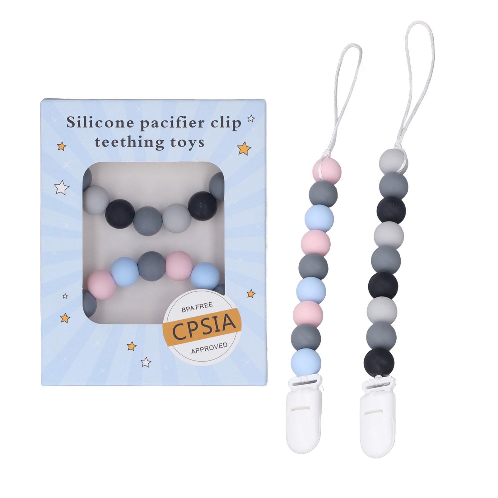 2 Pcs Baby Pacifier Clip Multifunctional Soft Flexible Silicone One Piece Pacifier Clip Holder Toy
2 Pcs Baby Pacifier Clip Multifunctional Soft Flexible Silicone One Piece Pacifier Clip Holder Toy