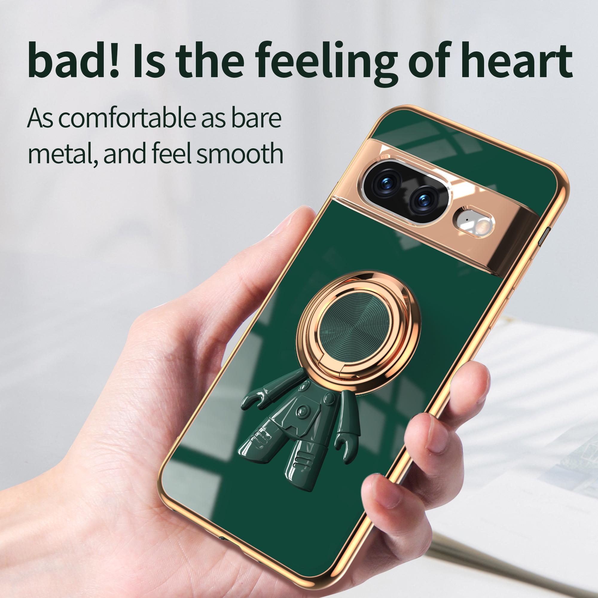 For Google Pixel 8 Case with Astronaut Ring Kickstand 6D Electroplating TPU Phone Cover White
For Google Pixel 8 Case with Astronaut Ring Kickstand 6D Electroplating TPU Phone Cover White