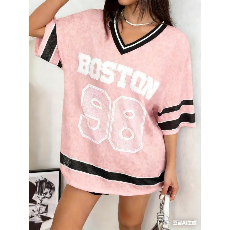 2026 Summer Women BOSTON NO.98 Print Lightweight Breathable Comfortable V-Neck Short Sleeved Baseball T-Shirt Women Jersey Tees 6XL
2026 Summer Women BOSTON NO.98 Print Lightweight Breathable Comfortable V-Neck Short Sleeved Baseball T-Shirt Women Jersey Tees 6XL