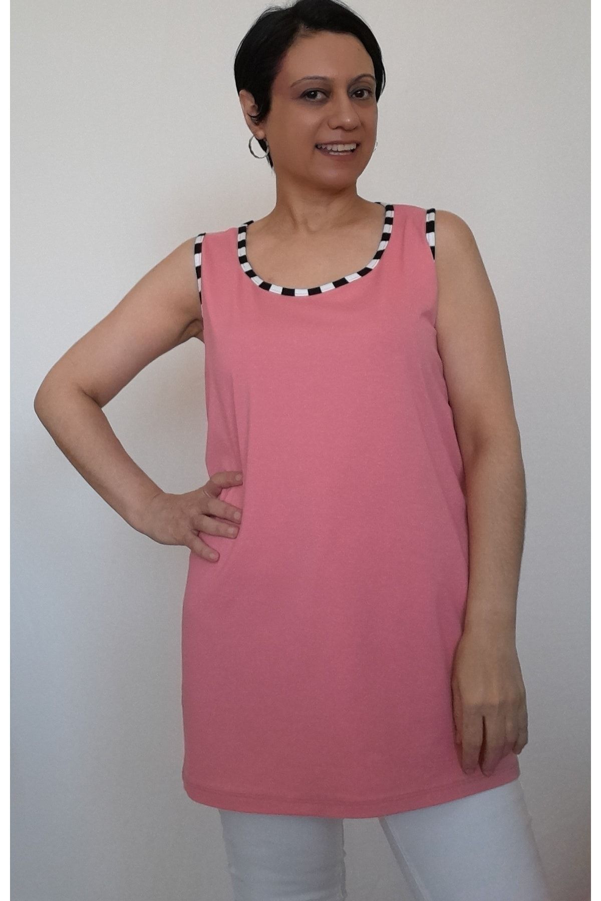 Women s Style Big Size T-Shirt Pink Thick Strap Combed Cotton T-Shirt With Piping Detail 2XL/3XL
Women s Style Big Size T-Shirt Pink Thick Strap Combed Cotton T-Shirt With Piping Detail 2XL/3XL