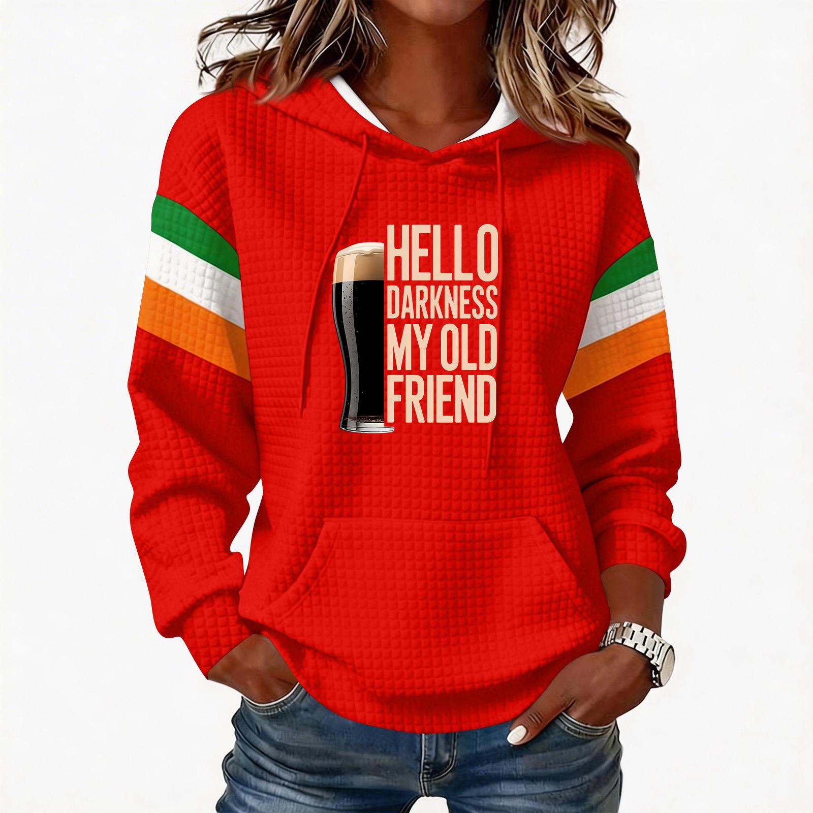 Women s Fashion Lightweight Long-Sleeved Pullover Hoodie with Pockets and Print XL червоний
Women s Fashion Lightweight Long-Sleeved Pullover Hoodie with Pockets and Print XL червоний