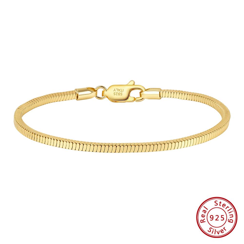 EFFIE QUEEN 925 Sterling Silver Simple 2MM Snake Chain Bracelet DIY Charm Party Gift Fashion Square Snake Chain Bracelet SB221 16.5cm
EFFIE QUEEN 925 Sterling Silver Simple 2MM Snake Chain Bracelet DIY Charm Party Gift Fashion Square Snake Chain Bracelet SB221 16.5cm