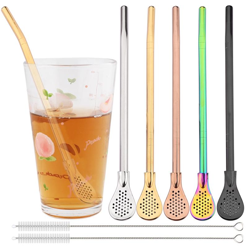 8pcs Reusable Stainless Steel Straw Set Filter Tea Drinking Straw Set with Brush Coffee Milkshake Cocktail Straw Bar Accessories золотий
8pcs Reusable Stainless Steel Straw Set Filter Tea Drinking Straw Set with Brush Coffee Milkshake Cocktail Straw Bar Accessories золотий