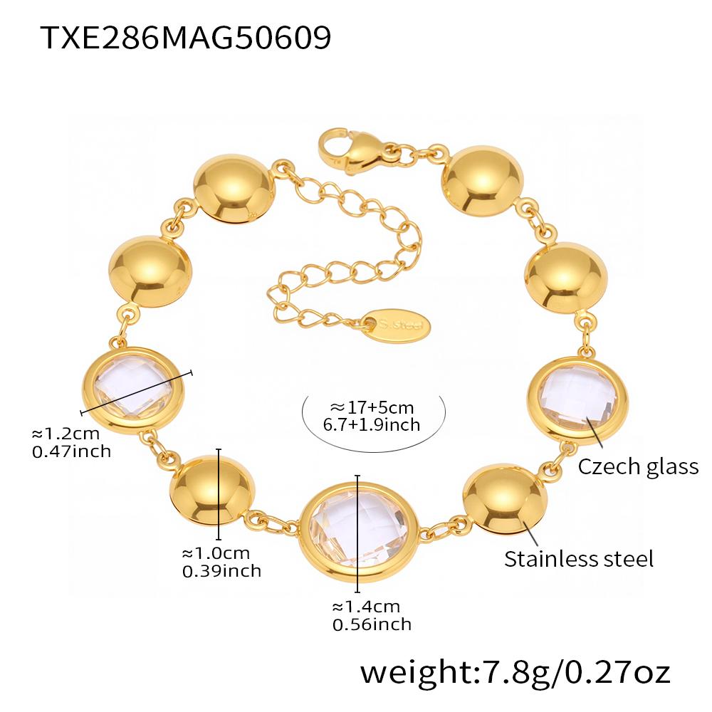 Stainless Steel Chain Necklace Bracelet For Women 18k Gold Plated With 6 Colors Faceted Czech Glass Crystal Necklaces Bracelets
Stainless Steel Chain Necklace Bracelet For Women 18k Gold Plated With 6 Colors Faceted Czech Glass Crystal Necklaces Bracelets