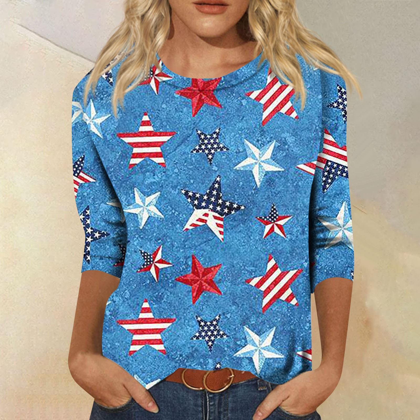 Рубашки с рукавом 3/4 для женщин, милые топы, футболки с рисунком, блузки, повседневные базовые топы больших размеров, пуловеры XL синий
Рубашки с рукавом 3/4 для женщин, милые топы, футболки с рисунком, блузки, повседневные базовые топы больших размеров, пуловеры XL синий