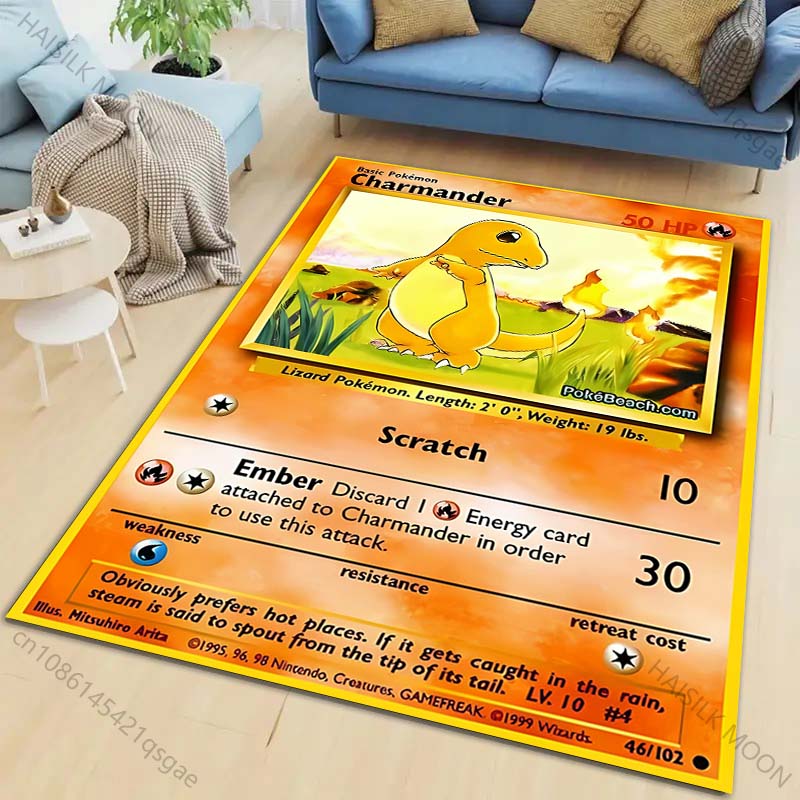 Pokémon Card Pikachu Charizard Squirtle Print Carpet Rug for Living Room Bedroom Sofa Decor Home Area Rug Non-slip Mat Play Rugs 160cm x 200cm
Pokémon Card Pikachu Charizard Squirtle Print Carpet Rug for Living Room Bedroom Sofa Decor Home Area Rug Non-slip Mat Play Rugs 160cm x 200cm