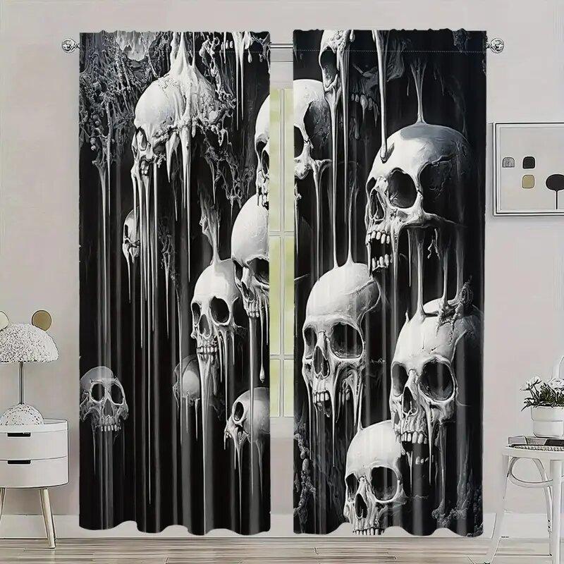 2pcs - Classic black skull print curtains pole bag curtains home decoration room decoration 100*130 Grommet Top 1pcs
2pcs - Classic black skull print curtains pole bag curtains home decoration room decoration 100*130 Grommet Top 1pcs