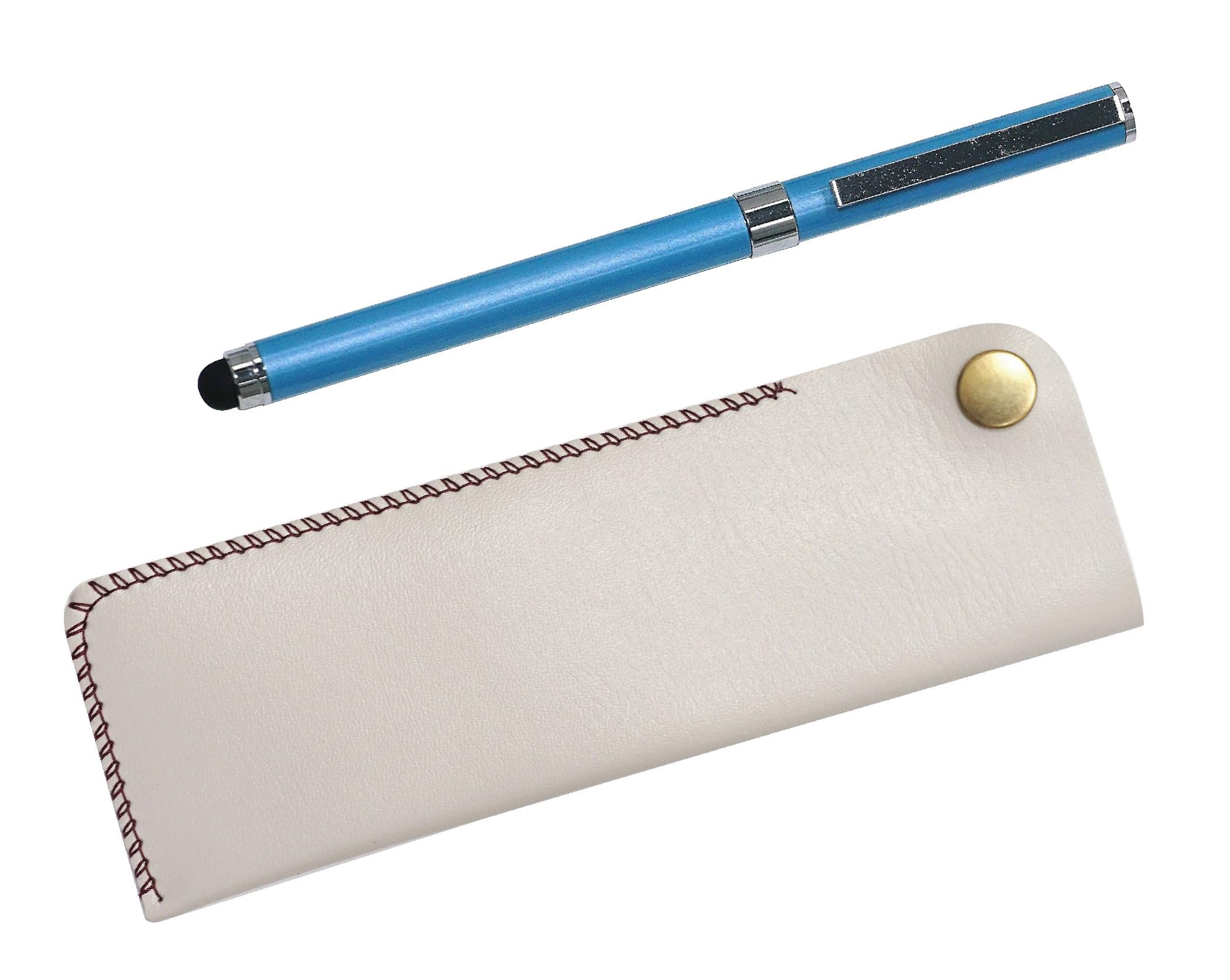 White pen case with smartphone touch function and metal cap ballpoint pen extra set snap-closure (blue, 2-pack) T23-NK01W-QSJW700-L-2 синій
White pen case with smartphone touch function and metal cap ballpoint pen extra set snap-closure (blue, 2-pack) T23-NK01W-QSJW700-L-2 синій