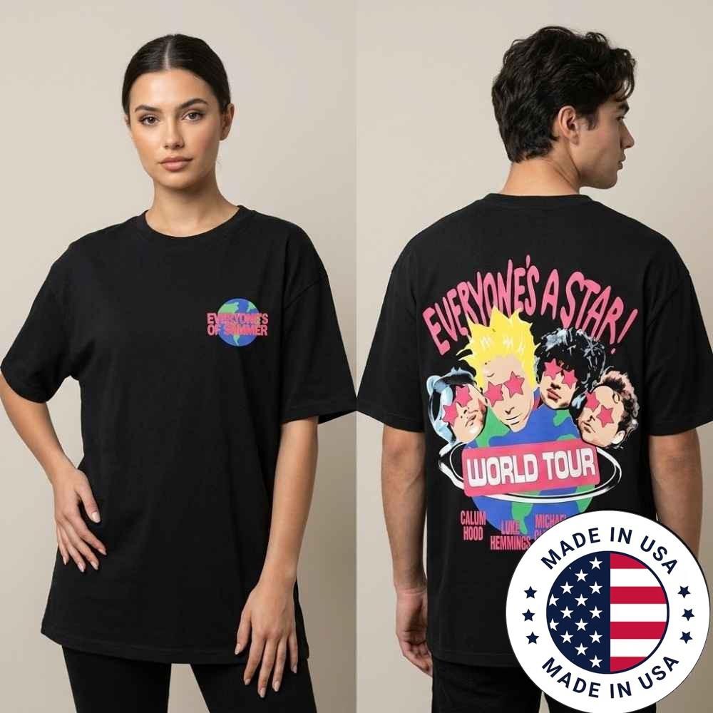 5SOS Everyone a Star World Tour 2026 Shirt Glasgow OVO Hydro Concert Tee Unisex Unisex T-Shirt S
5SOS Everyone a Star World Tour 2026 Shirt Glasgow OVO Hydro Concert Tee Unisex Unisex T-Shirt S