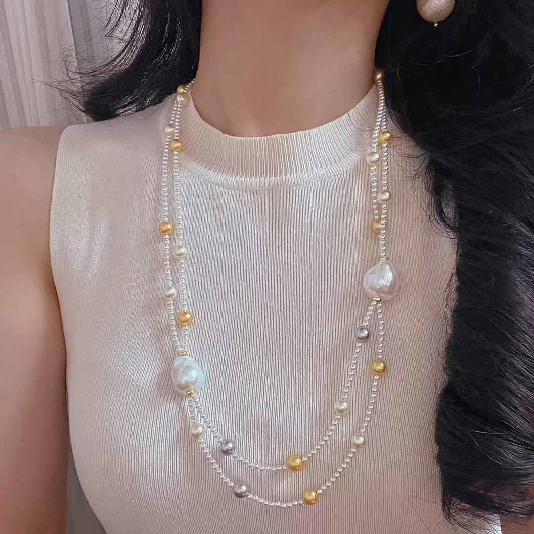 Medieval Fashion Simple High-Gloss Multi-Layer Pearl Necklace Palace High-End Stacked Jewelry
Medieval Fashion Simple High-Gloss Multi-Layer Pearl Necklace Palace High-End Stacked Jewelry
