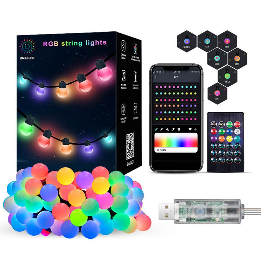 JG-005 5m 25 Leds Smart Programmable String Light RGB Outdoor Patio Camping Ambiance Light A
JG-005 5m 25 Leds Smart Programmable String Light RGB Outdoor Patio Camping Ambiance Light A