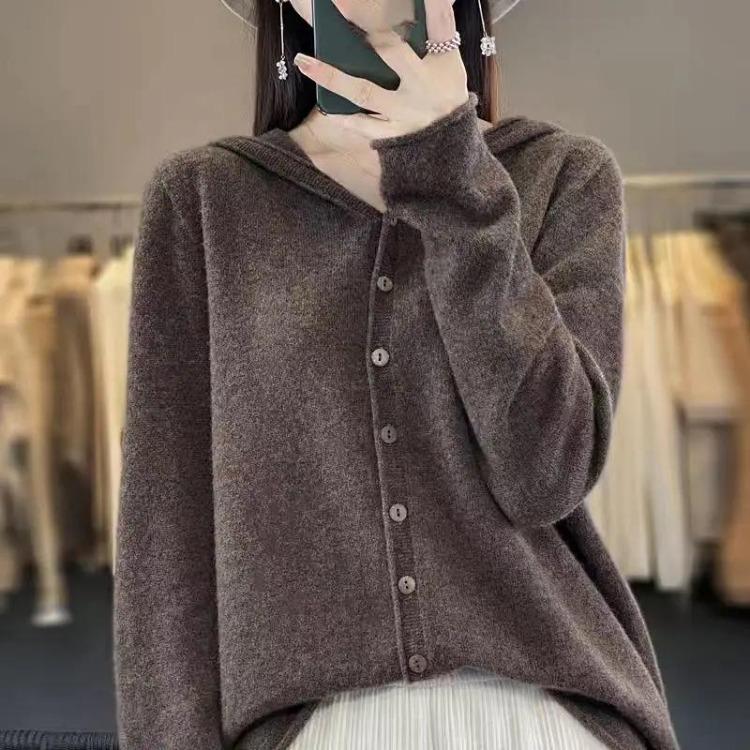 Aliselect Womens Cashmere Wool Sweater Loose Hoodie Cardigan Knitwear Comfort Tops for Spring Autumn S
Aliselect Womens Cashmere Wool Sweater Loose Hoodie Cardigan Knitwear Comfort Tops for Spring Autumn S