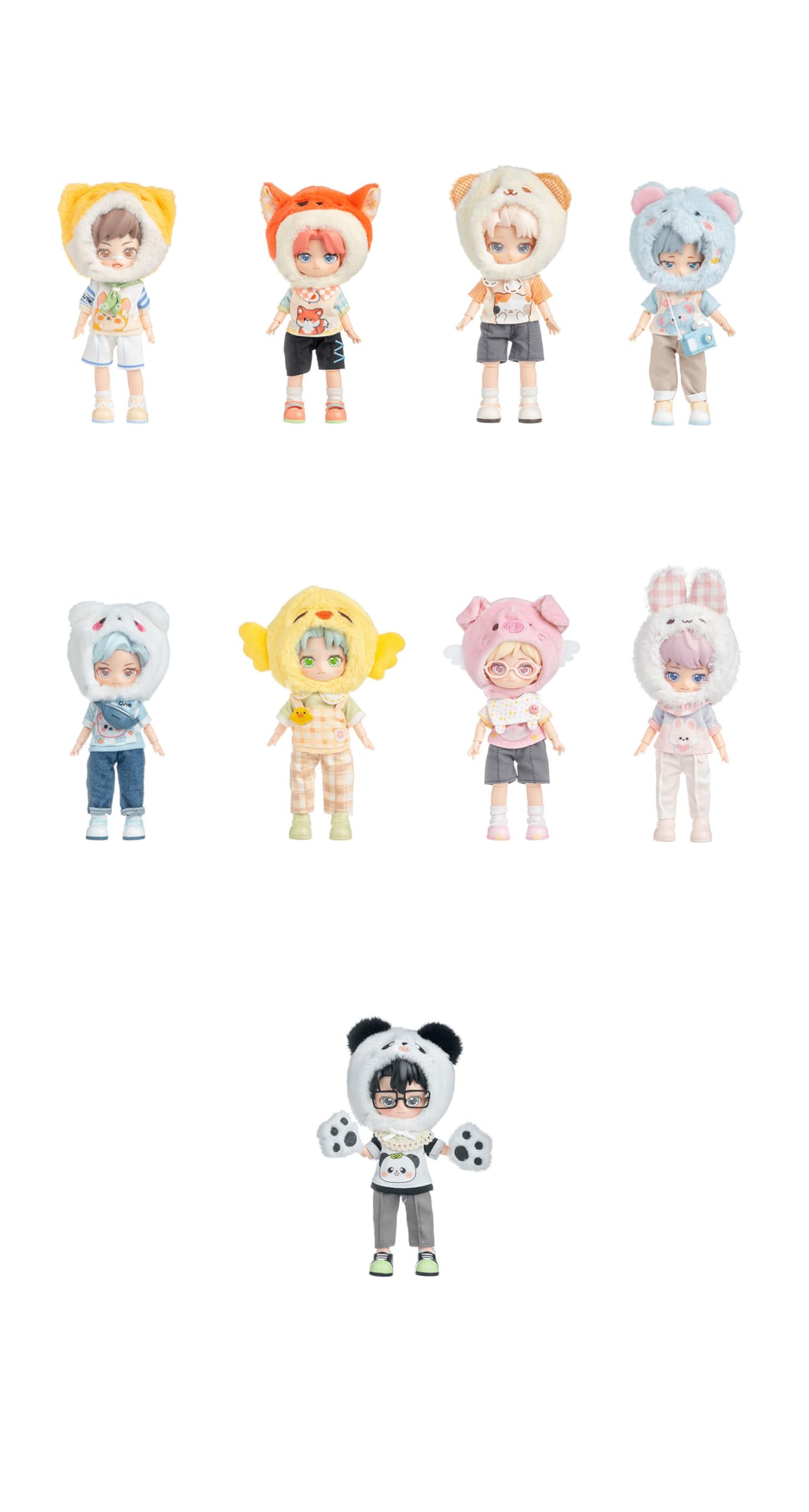 SIMONTOYS PEETSOON Amusement Series Movable Trading Doll Box of 8 PVC&ABS&Paper&Cotton&Polyester&Spandex
SIMONTOYS PEETSOON Amusement Series Movable Trading Doll Box of 8 PVC&ABS&Paper&Cotton&Polyester&Spandex