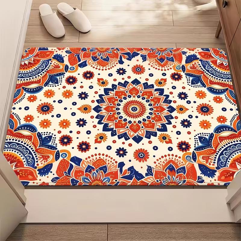 Vintage Florals Print Door Mat Bohemian Ethnic Style Entryway Rug Soft Non-Slip European Welcome Carpet for Indoor Outdoor Decor 40x60cm
Vintage Florals Print Door Mat Bohemian Ethnic Style Entryway Rug Soft Non-Slip European Welcome Carpet for Indoor Outdoor Decor 40x60cm