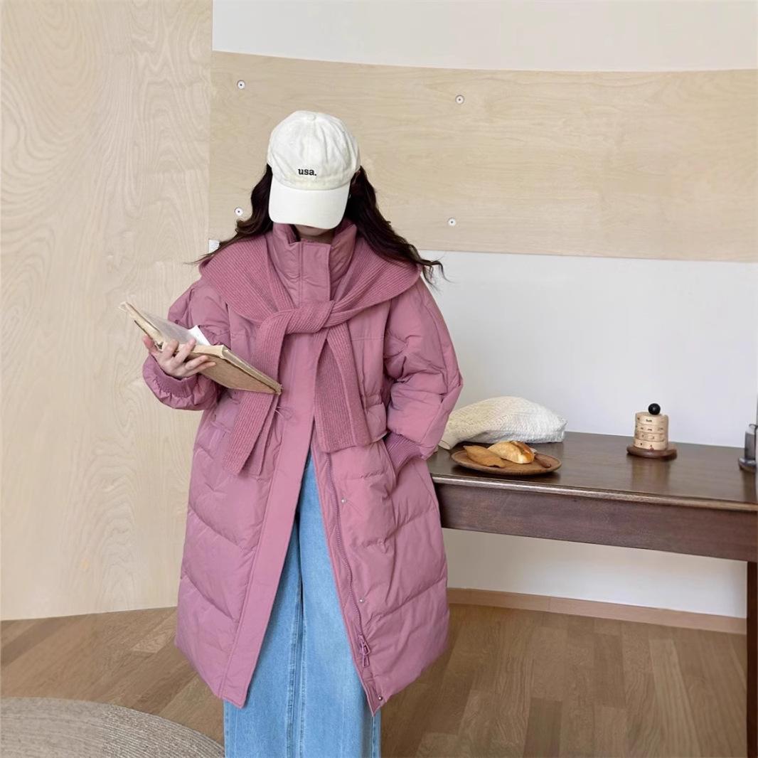 Down jacket women s 2024 winter new Korean version stand-up collar loose scarf shawl waist long white duck down jacket S
Down jacket women s 2024 winter new Korean version stand-up collar loose scarf shawl waist long white duck down jacket S