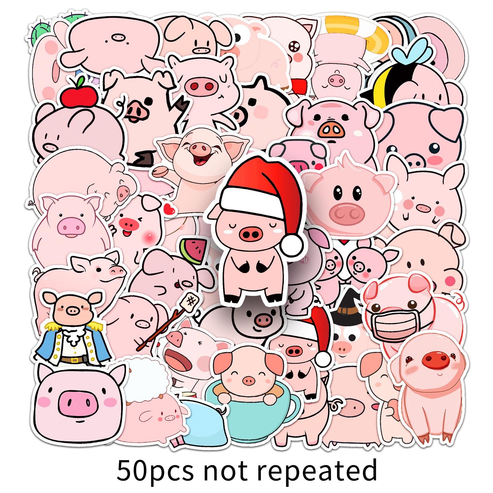 50pcs Cartoon Pig Stickers - Cute Animal DIY Graffiti for Notebooks, Journals, Luggage
50pcs Cartoon Pig Stickers - Cute Animal DIY Graffiti for Notebooks, Journals, Luggage