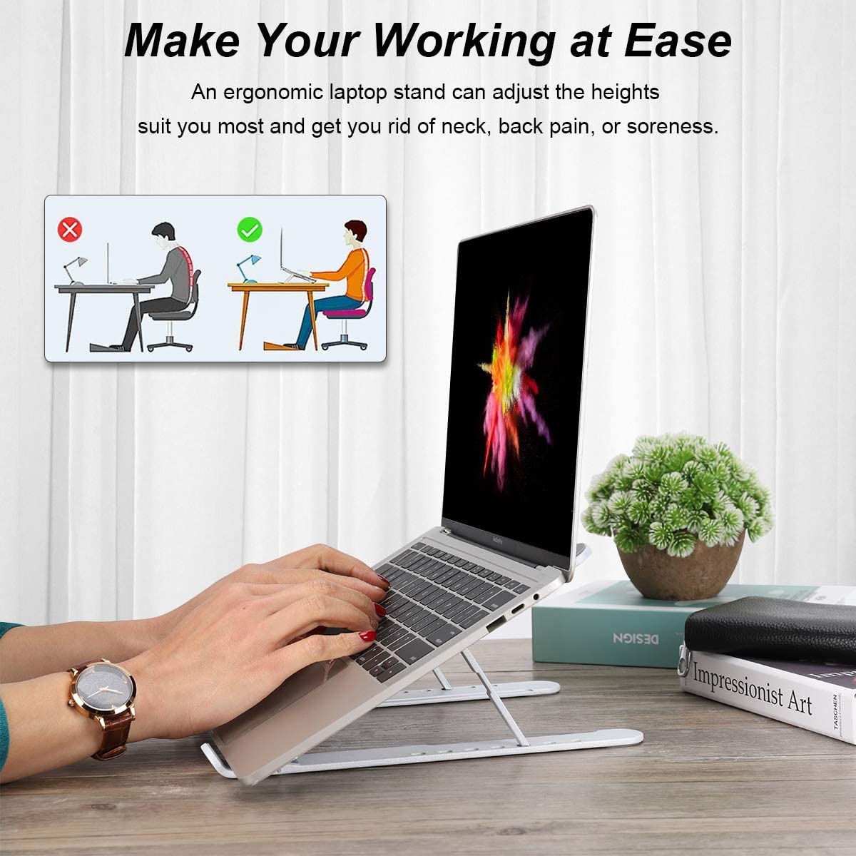 Foldable Portable Desktop Computer Laptop Stand 6-Level Angle Adjustable Height Laptop Mount White
Foldable Portable Desktop Computer Laptop Stand 6-Level Angle Adjustable Height Laptop Mount White