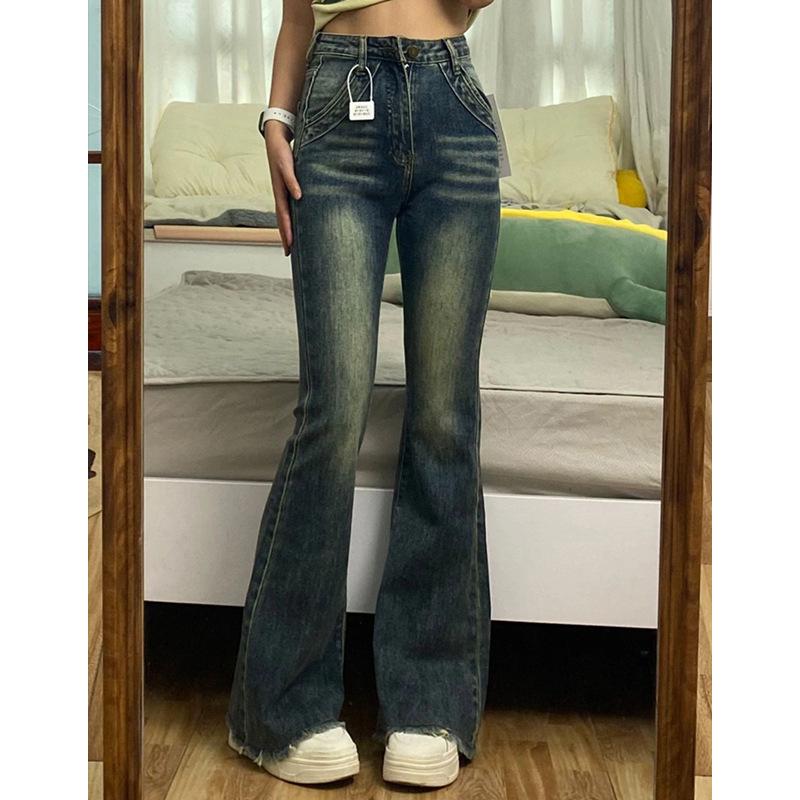 Джинсы с высокой посадкой в стиле ретро микро-клеш для женщин с фигурой «груша» - Эластичные, с бахромой, больших размеров, стройнящие. S
Джинсы с высокой посадкой в стиле ретро микро-клеш для женщин с фигурой «груша» - Эластичные, с бахромой, больших размеров, стройнящие. S