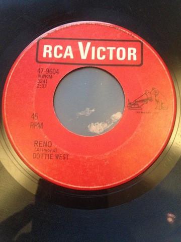 7inch Record DOTTIE WEST - Reno / My Heart Has Changed Its Min 479604 RCA VICTOR Canada Country/Folk Used
7inch Record DOTTIE WEST - Reno / My Heart Has Changed Its Min 479604 RCA VICTOR Canada Country/Folk Used