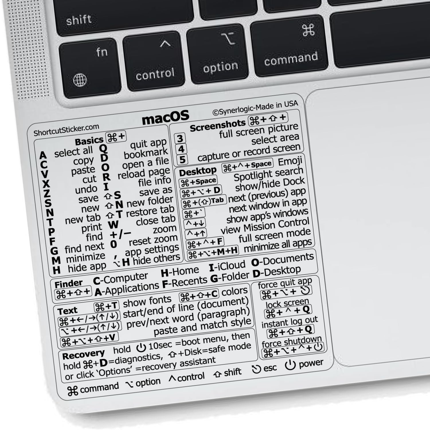SYNERLOGIC Прозрачная виниловая накладка на клавиатуру Mac OS, совместимая с MacBook Air и Pro of (5шт) (Вентура/Монтерей/Биг Сур/Каталина/Мохаве) Ярлыки, Без остатков
SYNERLOGIC Прозрачная виниловая накладка на клавиатуру Mac OS, совместимая с MacBook Air и Pro of (5шт) (Вентура/Монтерей/Биг Сур/Каталина/Мохаве) Ярлыки, Без остатков