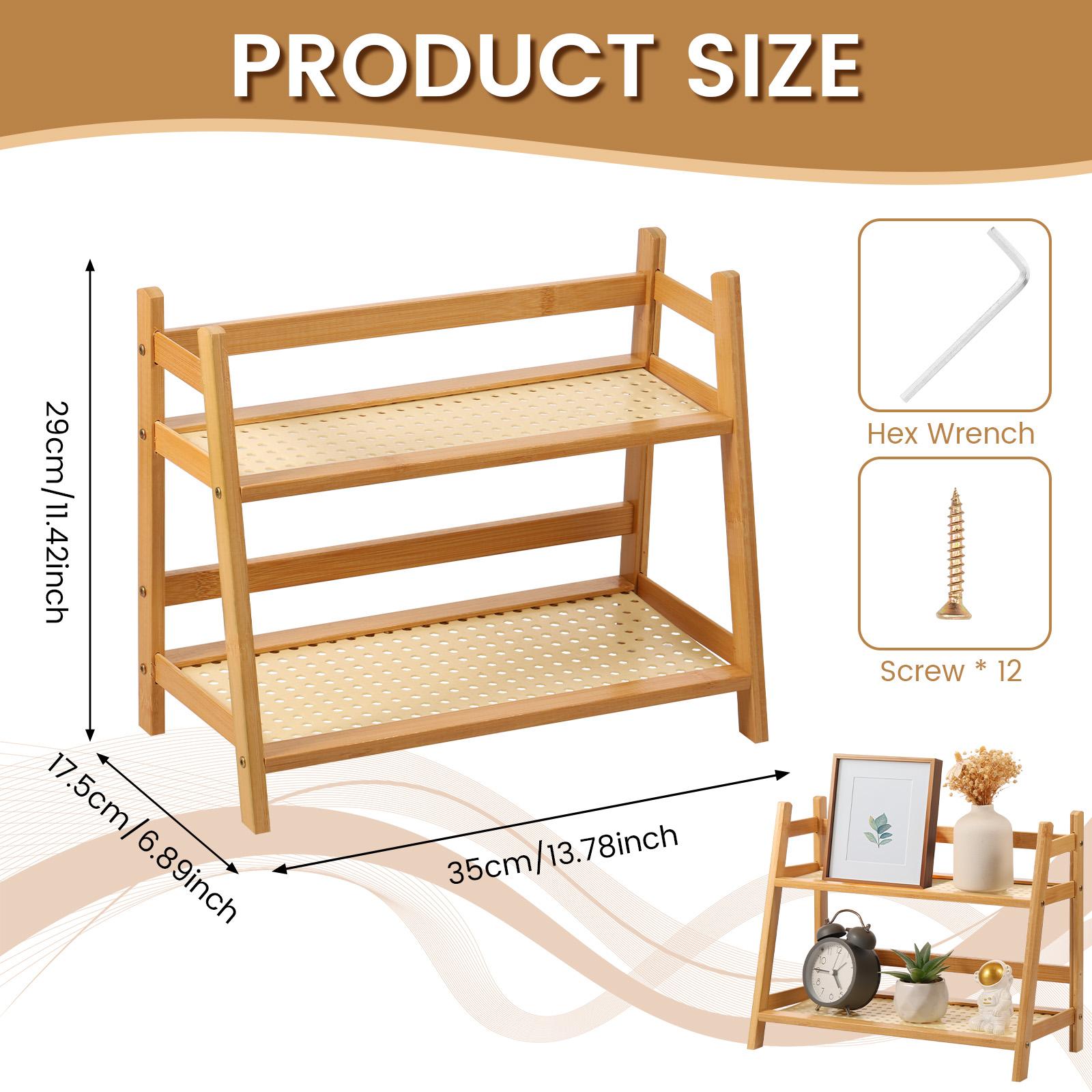 Дворівневий органайзер для стільниці Бамбукова підставка для кавових чашок Багатоцільова полиця для зберігання приправ та продуктів для дому, кухні, офісу
Дворівневий органайзер для стільниці Бамбукова підставка для кавових чашок Багатоцільова полиця для зберігання приправ та продуктів для дому, кухні, офісу