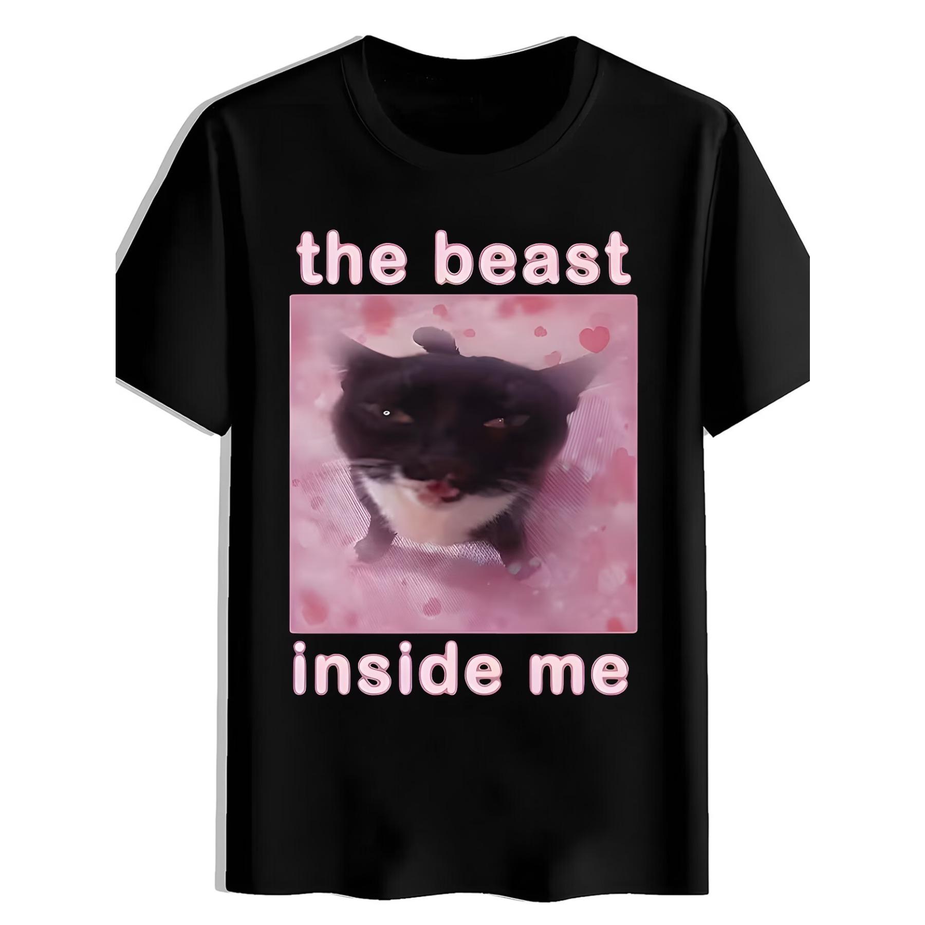 Black Cat Print T-Shirt with A Pink Background, Perfect for Summer, Versatile, Sporty, Trendy Short-Sleeve Round-Neck T-Shirt XXL чорний
Black Cat Print T-Shirt with A Pink Background, Perfect for Summer, Versatile, Sporty, Trendy Short-Sleeve Round-Neck T-Shirt XXL чорний