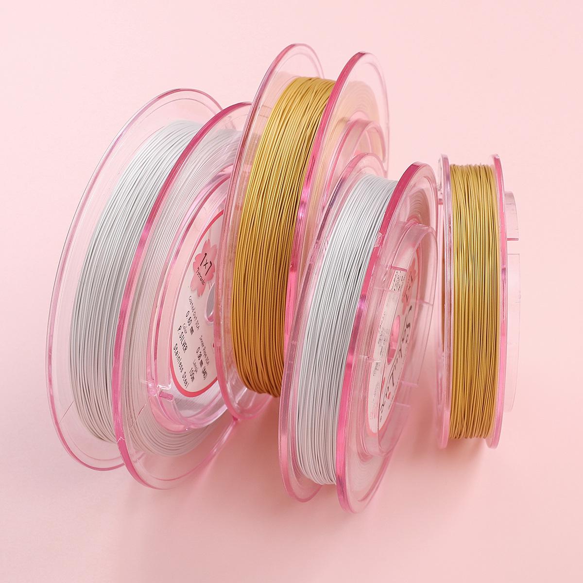 Pearl Gold Silk Wire Jewelry: Bracelet, Earrings, Necklace - Soft Steel Wire for DIY Beading and Accessories. 
Pearl Gold Silk Wire Jewelry: Bracelet, Earrings, Necklace - Soft Steel Wire for DIY Beading and Accessories.
