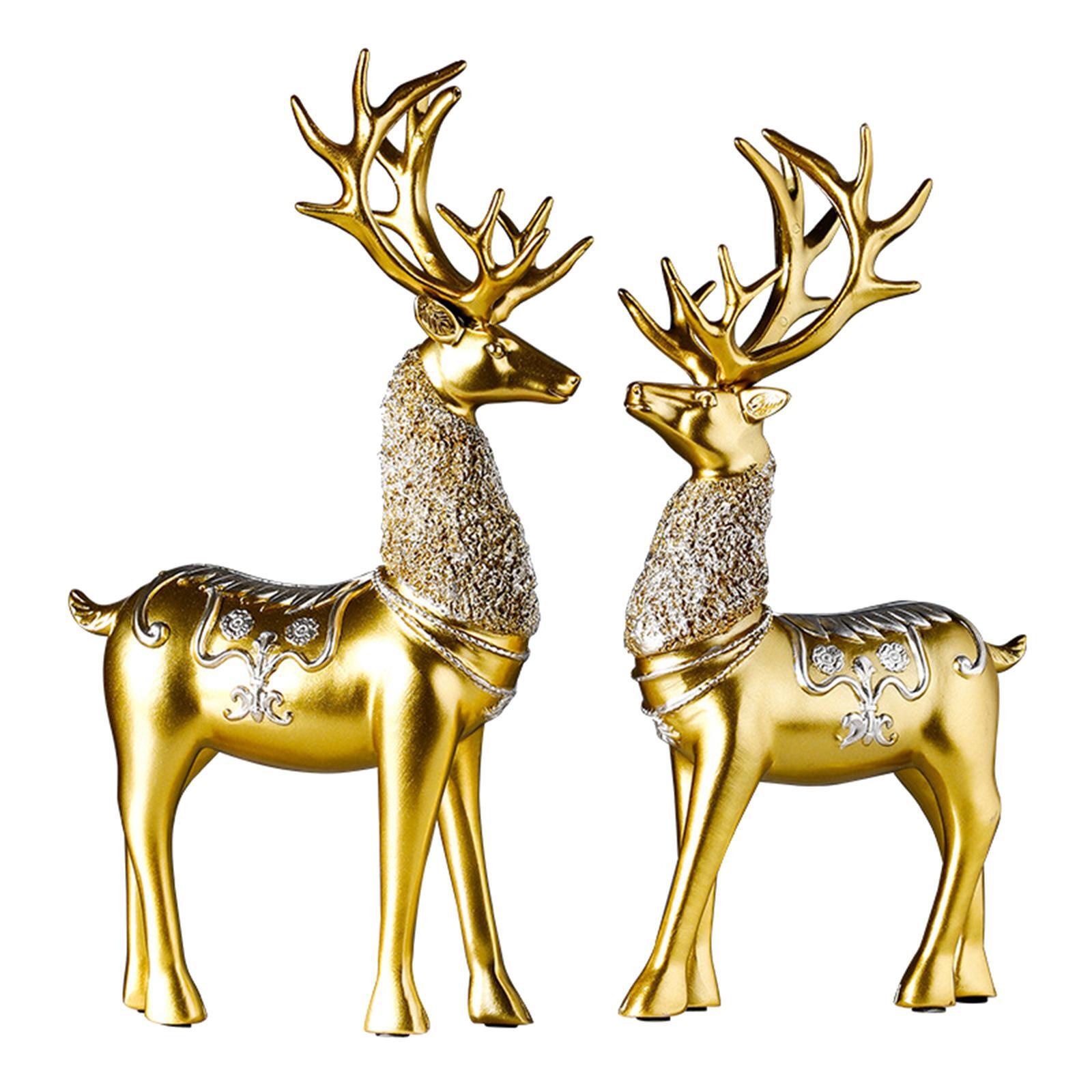 1 пара скульптурных статуэток оленя для книжного шкафа и камина 
1 пара скульптурных статуэток оленя для книжного шкафа и камина