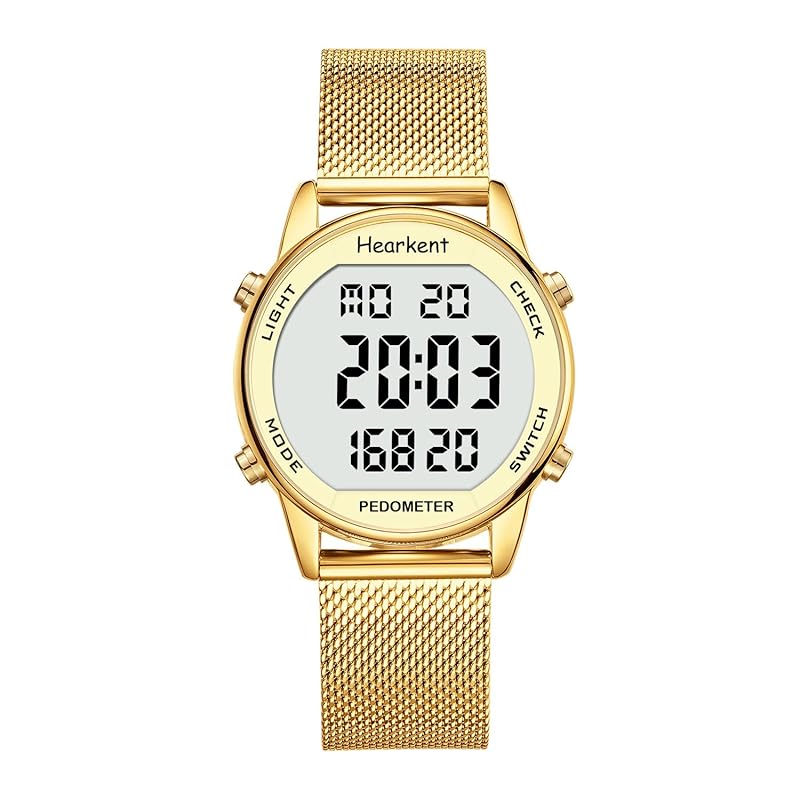 Hearkent Pedometer Watch for Women, Sports Watch with Calorie Counter, Steps Fitness Tracker for Walking, Large Digital Display Waterproof Watch
Hearkent Pedometer Watch for Women, Sports Watch with Calorie Counter, Steps Fitness Tracker for Walking, Large Digital Display Waterproof Watch