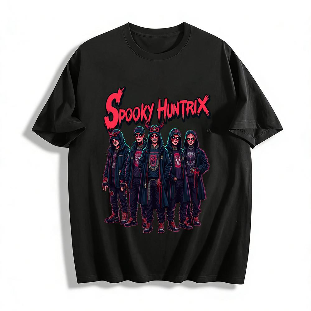 Spooky Huntrix Skull Gang Print Streetwear Top Halloween Vibe Trendy Long Sleeve T-Shirt Pure cotton T-shirt 6XL
Spooky Huntrix Skull Gang Print Streetwear Top Halloween Vibe Trendy Long Sleeve T-Shirt Pure cotton T-shirt 6XL