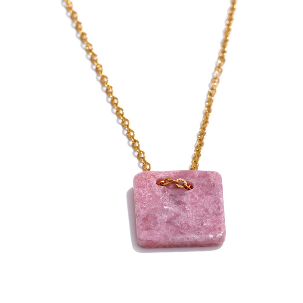 Yhpup Chic Natural Agate Tiger Stone Square Pendant France Necklace Stainless Steel Simple High Quality Waterproof Jewelry Gift
Yhpup Chic Natural Agate Tiger Stone Square Pendant France Necklace Stainless Steel Simple High Quality Waterproof Jewelry Gift