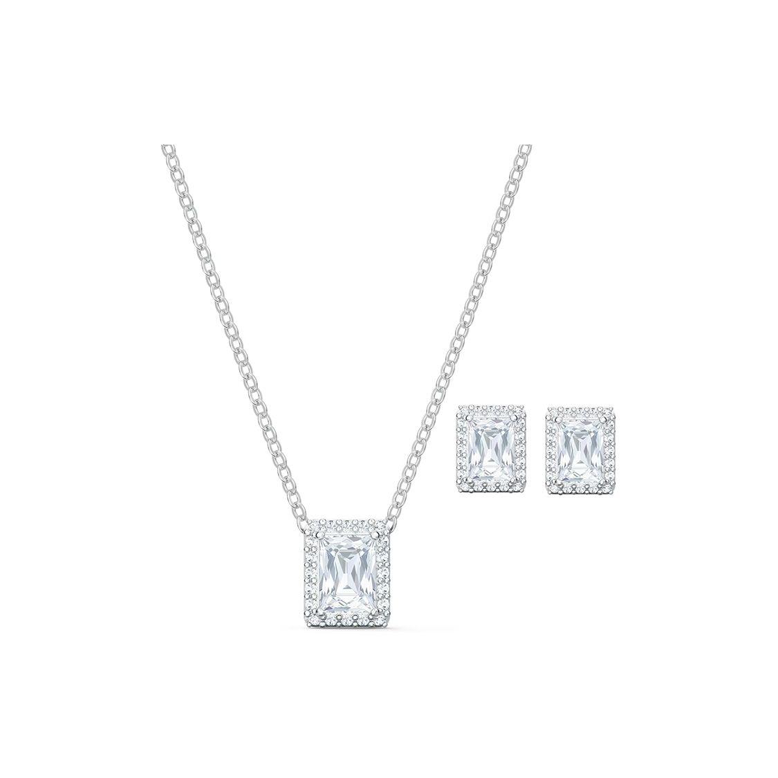 Swarovski Angelic Beautiful Shining Rectangular Cut Paved Crystal Rhodium Plated Cubic Zirconia Necklace Women necklace 5579842 Box+Shopping Bag (Random Color)
Swarovski Angelic Beautiful Shining Rectangular Cut Paved Crystal Rhodium Plated Cubic Zirconia Necklace Women necklace 5579842 Box+Shopping Bag (Random Color)