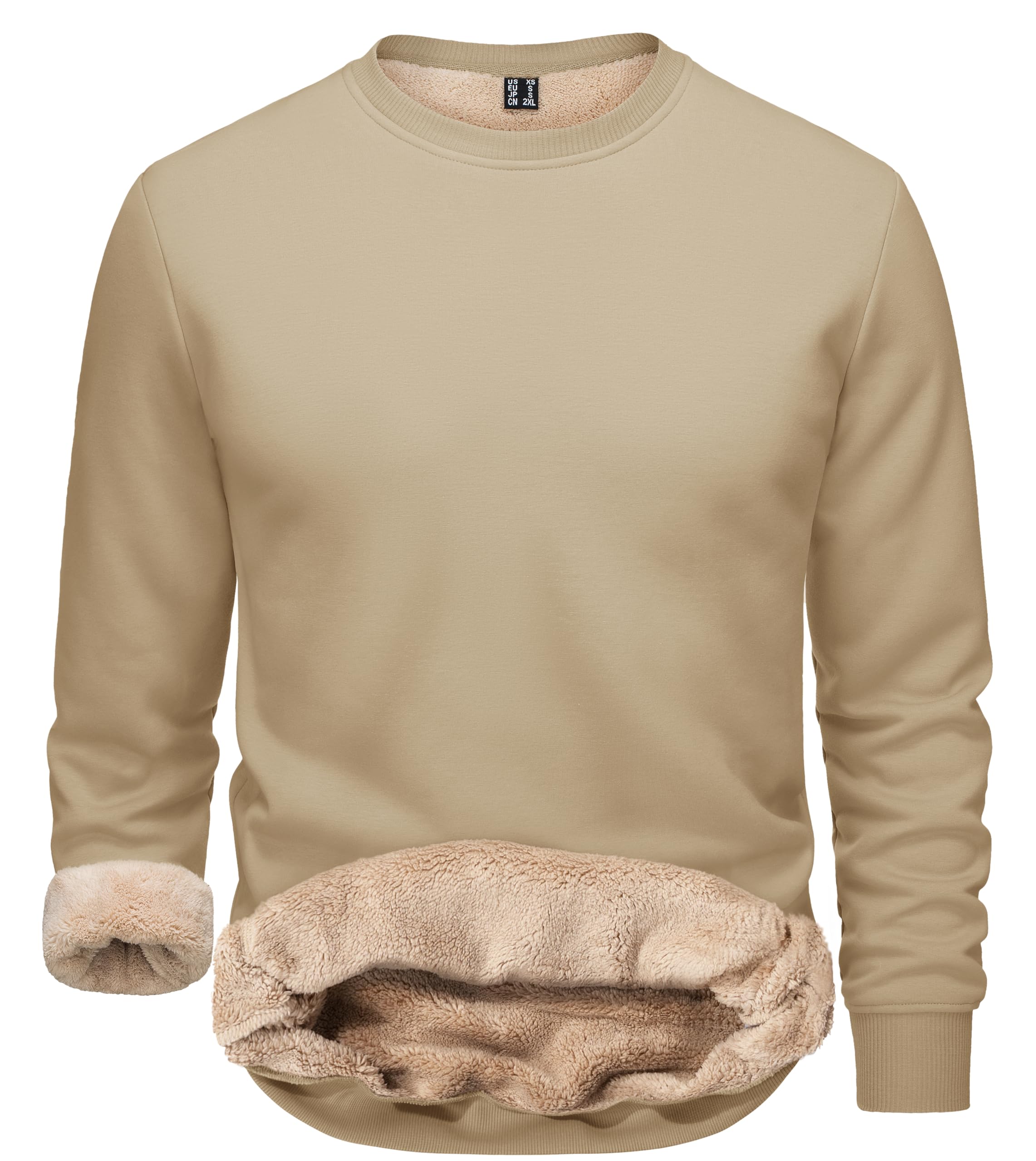 TACVASEN Men s Warm Windproof Pile Sweatshirt, Thick Crew Neck, Solid Color, Casual Cotton, for Fall and Outdoor Activities, Khaki, Size 3XL
TACVASEN Men s Warm Windproof Pile Sweatshirt, Thick Crew Neck, Solid Color, Casual Cotton, for Fall and Outdoor Activities, Khaki, Size 3XL
