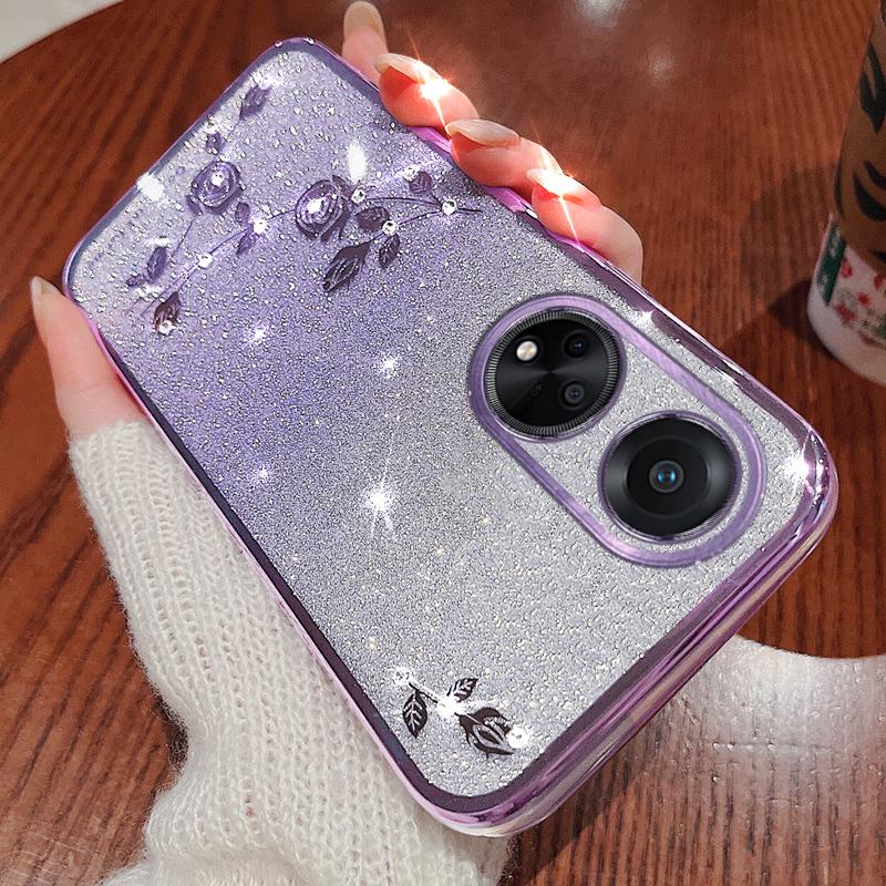 KADEM Phone Cover for Oppo A58 4G Case Flower Decor Phone Shell with Rhinestone Purple 
KADEM Phone Cover for Oppo A58 4G Case Flower Decor Phone Shell with Rhinestone Purple