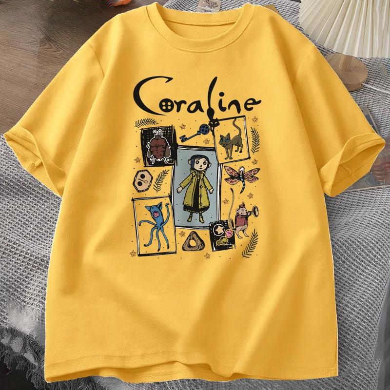 Футболка Coraline Halloween для мужчин, жуткая винтажная футболка Harajuku, осенняя футболка с коротким рукавом, хлопковая женская одежда, футболки мужские L
Футболка Coraline Halloween для мужчин, жуткая винтажная футболка Harajuku, осенняя футболка с коротким рукавом, хлопковая женская одежда, футболки мужские L