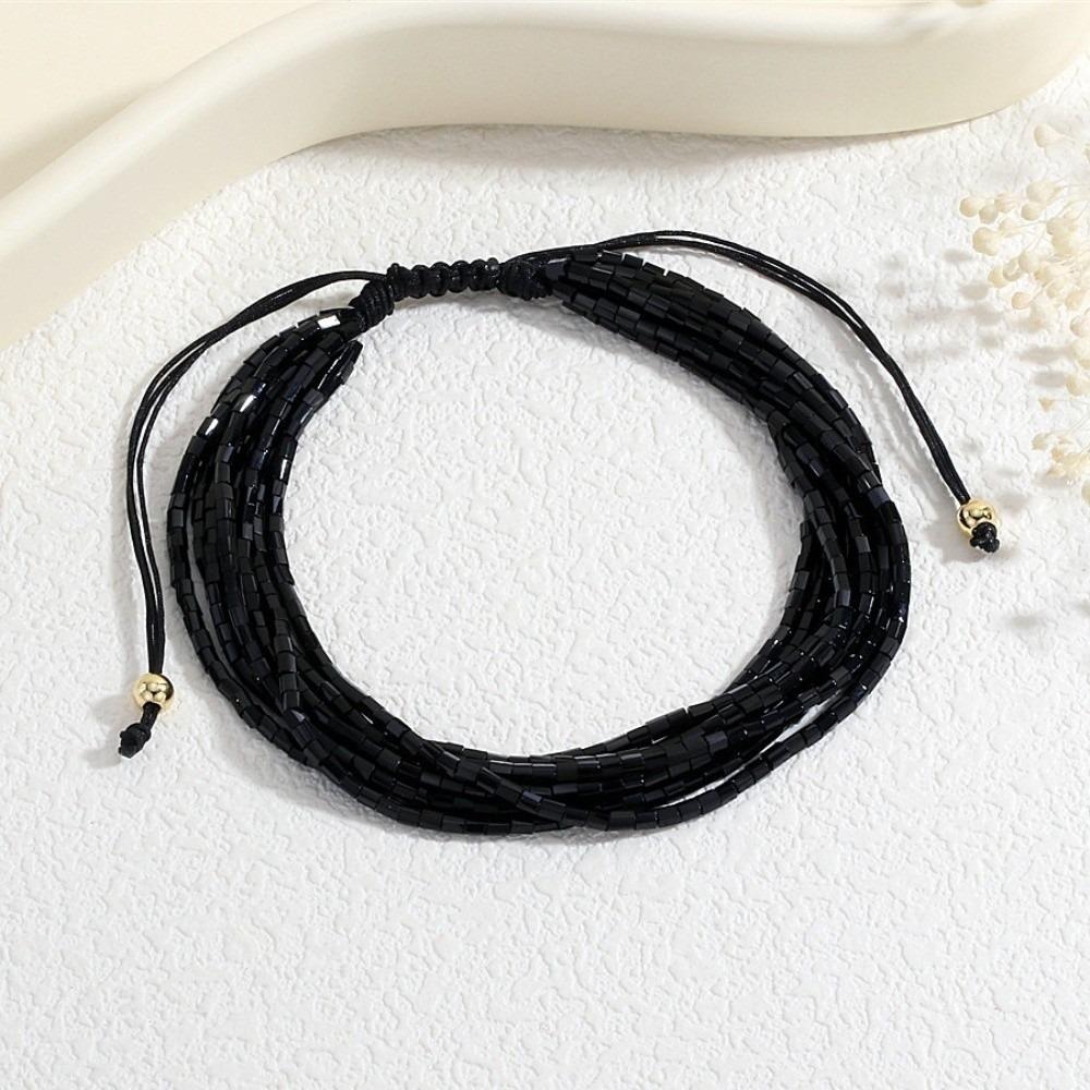 Colorful Thin Beads Bracelets Stackable Multilayer Bracelets Bohemian Style Hand Chains Girls чёрный
Colorful Thin Beads Bracelets Stackable Multilayer Bracelets Bohemian Style Hand Chains Girls чёрный
