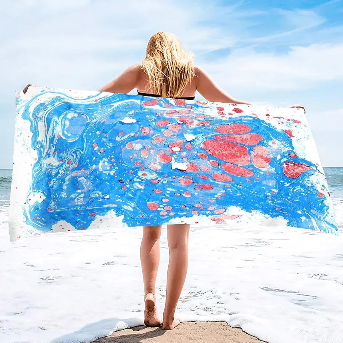 Quick Dry Sand Proof Compact Beach Blanket, Soft Absorbent Lightweight Long Wide Packable Towels Summer Thing Sheet Marble Print W30*H60(CM)
Quick Dry Sand Proof Compact Beach Blanket, Soft Absorbent Lightweight Long Wide Packable Towels Summer Thing Sheet Marble Print W30*H60(CM)