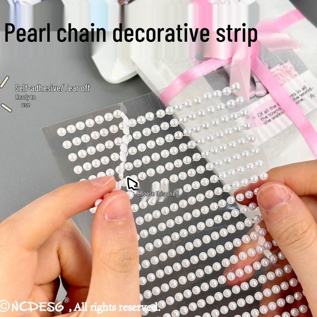 3D Pearl Chain Ballet Blogger-Style Sticker - DIY Accessory with Card Packaging Package of 1 piece: DIY as you wish
3D Pearl Chain Ballet Blogger-Style Sticker - DIY Accessory with Card Packaging Package of 1 piece: DIY as you wish