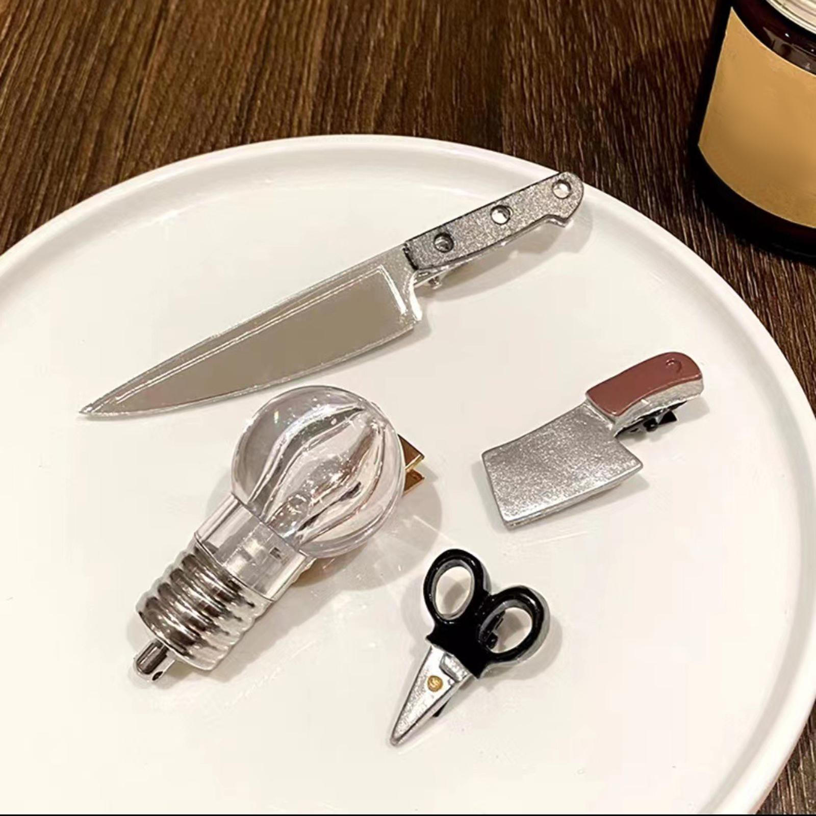 Mini Knife Hair Clips Creative Bulb Hairpin for Women Girls Cosplay
Mini Knife Hair Clips Creative Bulb Hairpin for Women Girls Cosplay