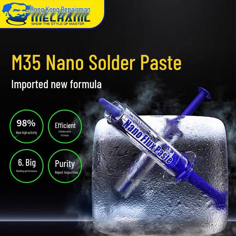Repairman M35 BGA No-Clean Solder Paste Flux for Mobile Phone Chip and Motherboard Repair
Repairman M35 BGA No-Clean Solder Paste Flux for Mobile Phone Chip and Motherboard Repair