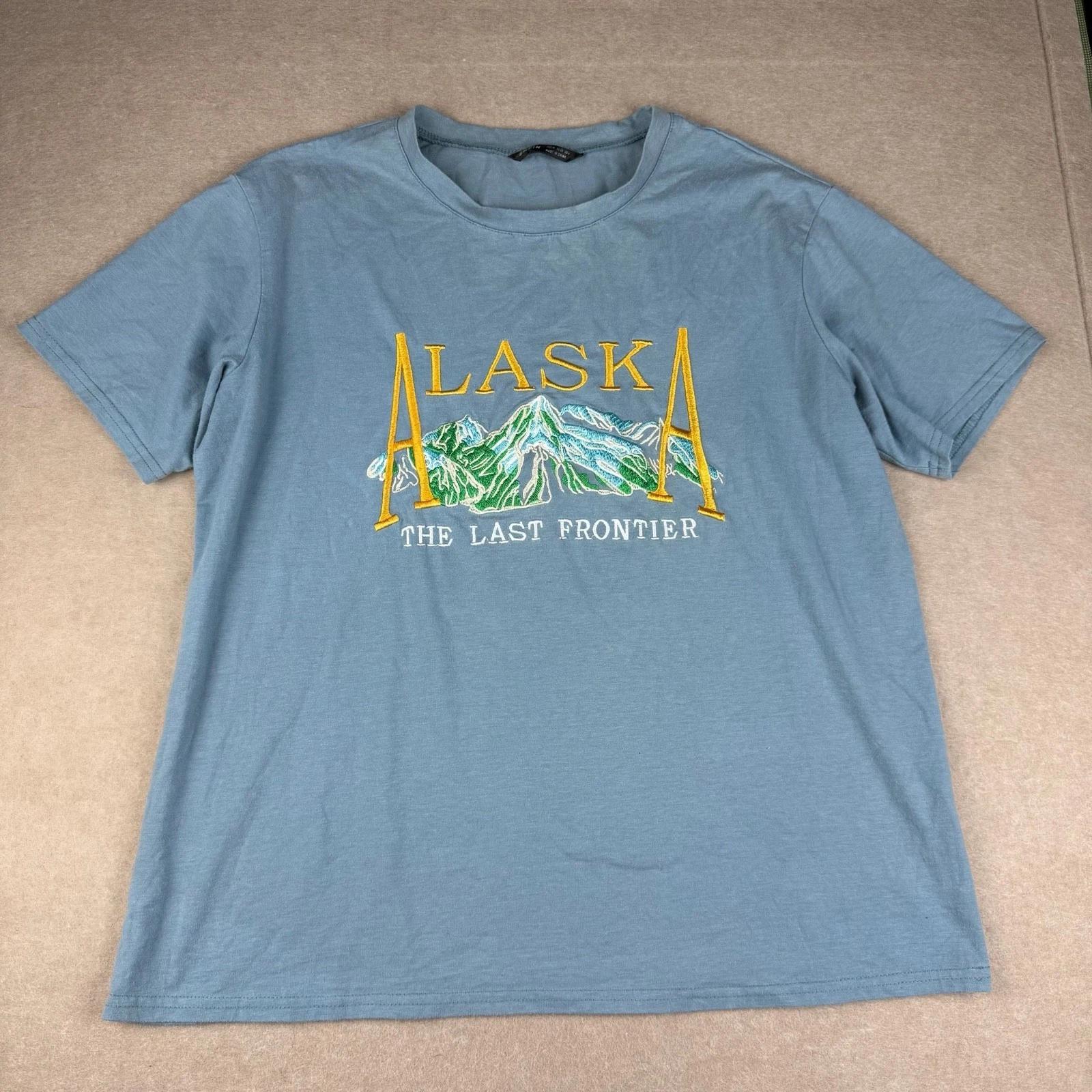 SHEIN Shirt Womens M Blue Alaska Nature The Last Frontier Embroidered Travel Tee 3XL
SHEIN Shirt Womens M Blue Alaska Nature The Last Frontier Embroidered Travel Tee 3XL
