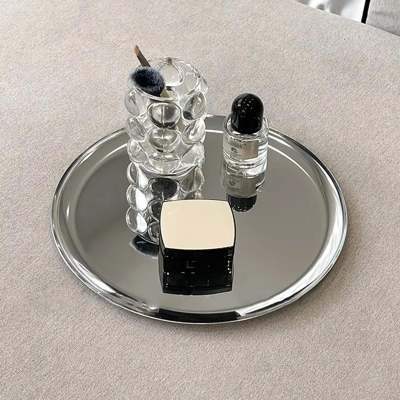 1PC Jewelry Plate Minimalist Round Tray Photography Props Mirror Silver Tray Desktop Storage Organizer Tray Nordic 28cm 28cm
1PC Jewelry Plate Minimalist Round Tray Photography Props Mirror Silver Tray Desktop Storage Organizer Tray Nordic 28cm 28cm