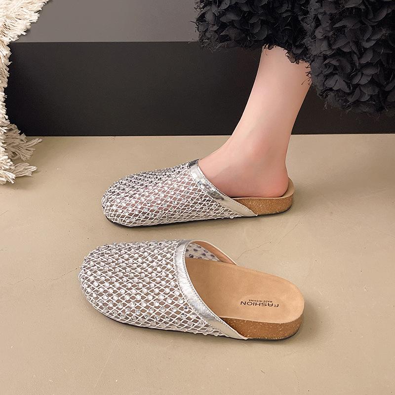 Thick-bottomed cool slippers for women s summer outer wear 2025 new one-pedal rhinestone mesh bag head and half slippers 40 срібний
Thick-bottomed cool slippers for women s summer outer wear 2025 new one-pedal rhinestone mesh bag head and half slippers 40 срібний