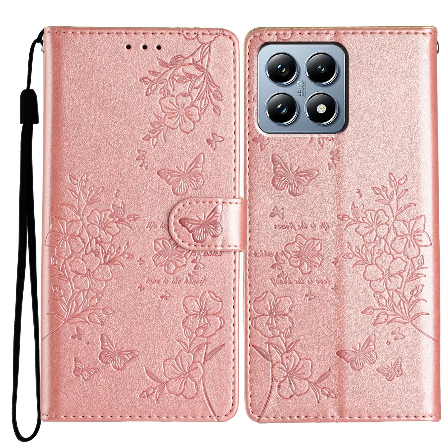 For Xiaomi 15T Pro Wallet Phone Case Butterfly Floral Imprint Leather Flip Cover with Strap
For Xiaomi 15T Pro Wallet Phone Case Butterfly Floral Imprint Leather Flip Cover with Strap