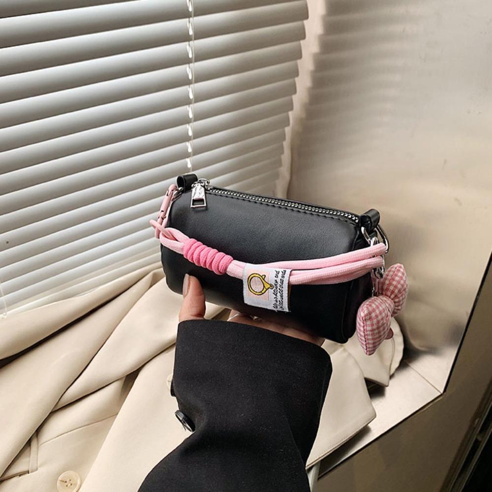 Korean Style Shoulder Bag Mini Cylindrical Bag Kawaii Bow Crossbody Bag Travel чорний
Korean Style Shoulder Bag Mini Cylindrical Bag Kawaii Bow Crossbody Bag Travel чорний