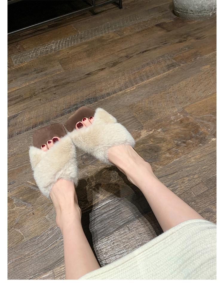 Grape mother studiolee temperament square head cross belt lazy versatile leopard print outer wear fluffy slippers women autumn and winter 35
Grape mother studiolee temperament square head cross belt lazy versatile leopard print outer wear fluffy slippers women autumn and winter 35