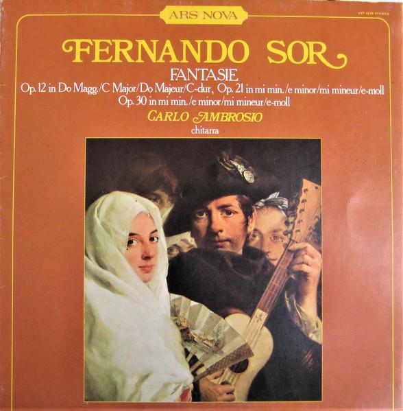 LP Record FERNANDO SOR CARLO AMBROSIO Fantasie VST6239 Ars Nova 1984 Italy Classical Used
LP Record FERNANDO SOR CARLO AMBROSIO Fantasie VST6239 Ars Nova 1984 Italy Classical Used