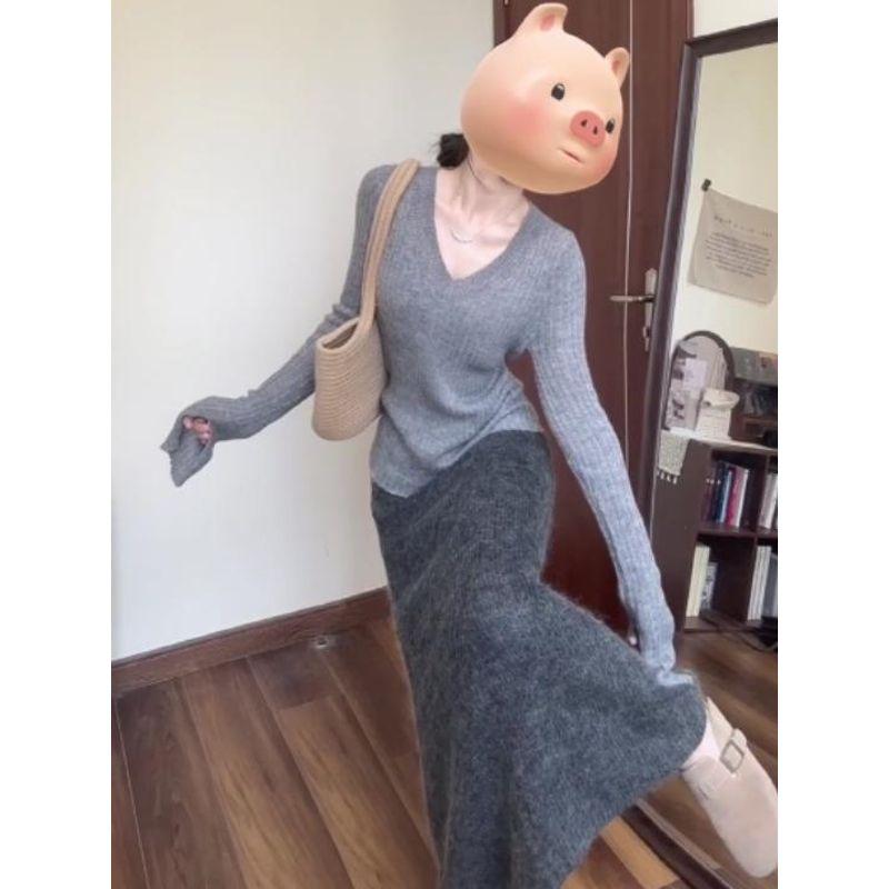 V Neck Soft Glutinous Unique Chic Niche Top Bottoming Shirt Grey S(Suggested 37.50 kg-47.50 kg)
V Neck Soft Glutinous Unique Chic Niche Top Bottoming Shirt Grey S(Suggested 37.50 kg-47.50 kg)